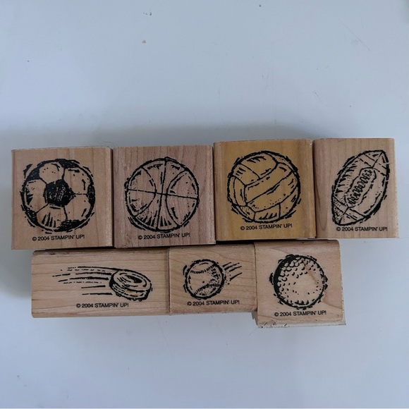 Stampin’ up! 2004 13 pc wood stamps - SPORTS - Picture 7 of 8